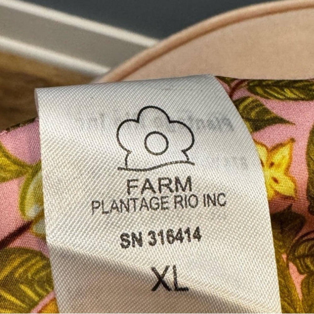 NWT Farm Rio Starfruit Satin Cropped/Bandeau Top Boho Summer | Size XL - Picture 10 of 11